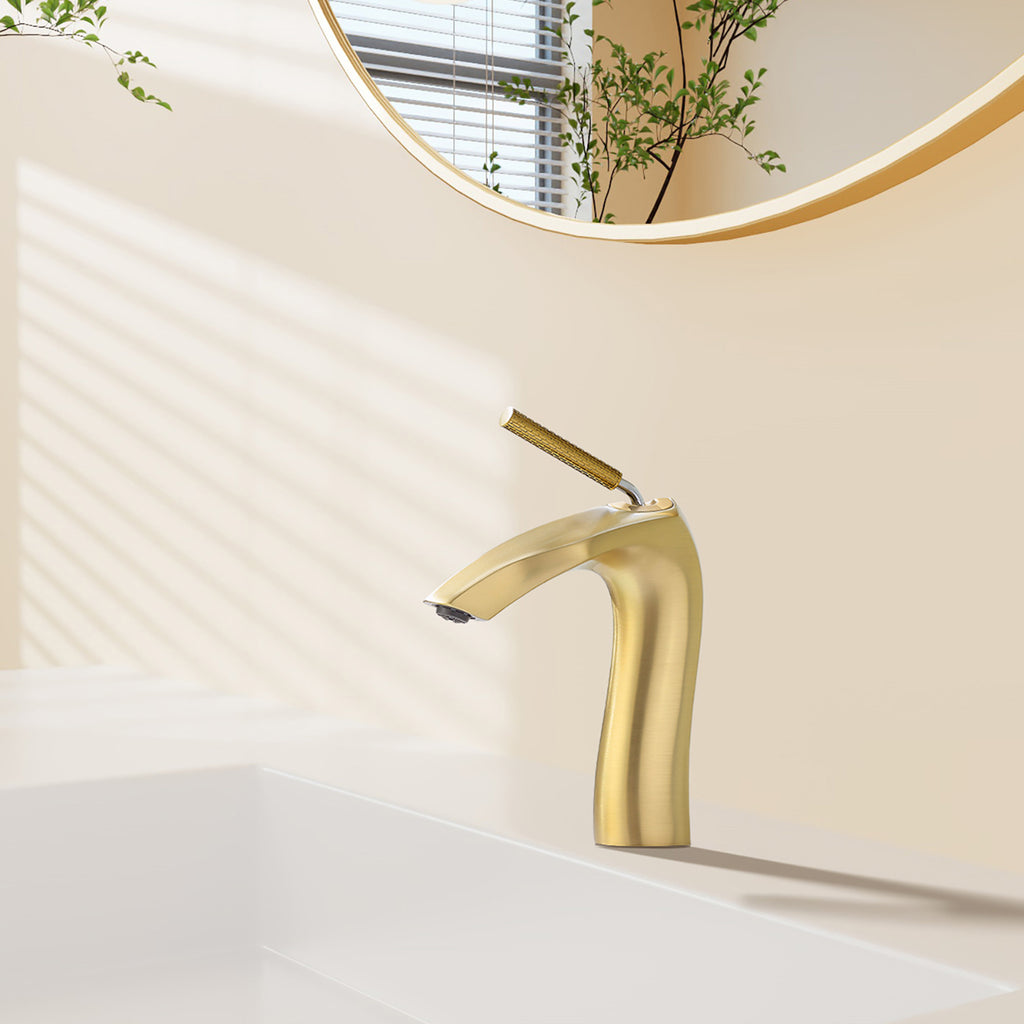 Brushed Bathroom Sink Faucet