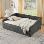 Full Size Daybed with USB Charging & Twin Size Pull-out Bed
