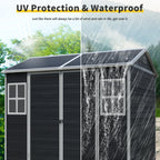 8 x 6ft Resin Outdoor Storage Shed