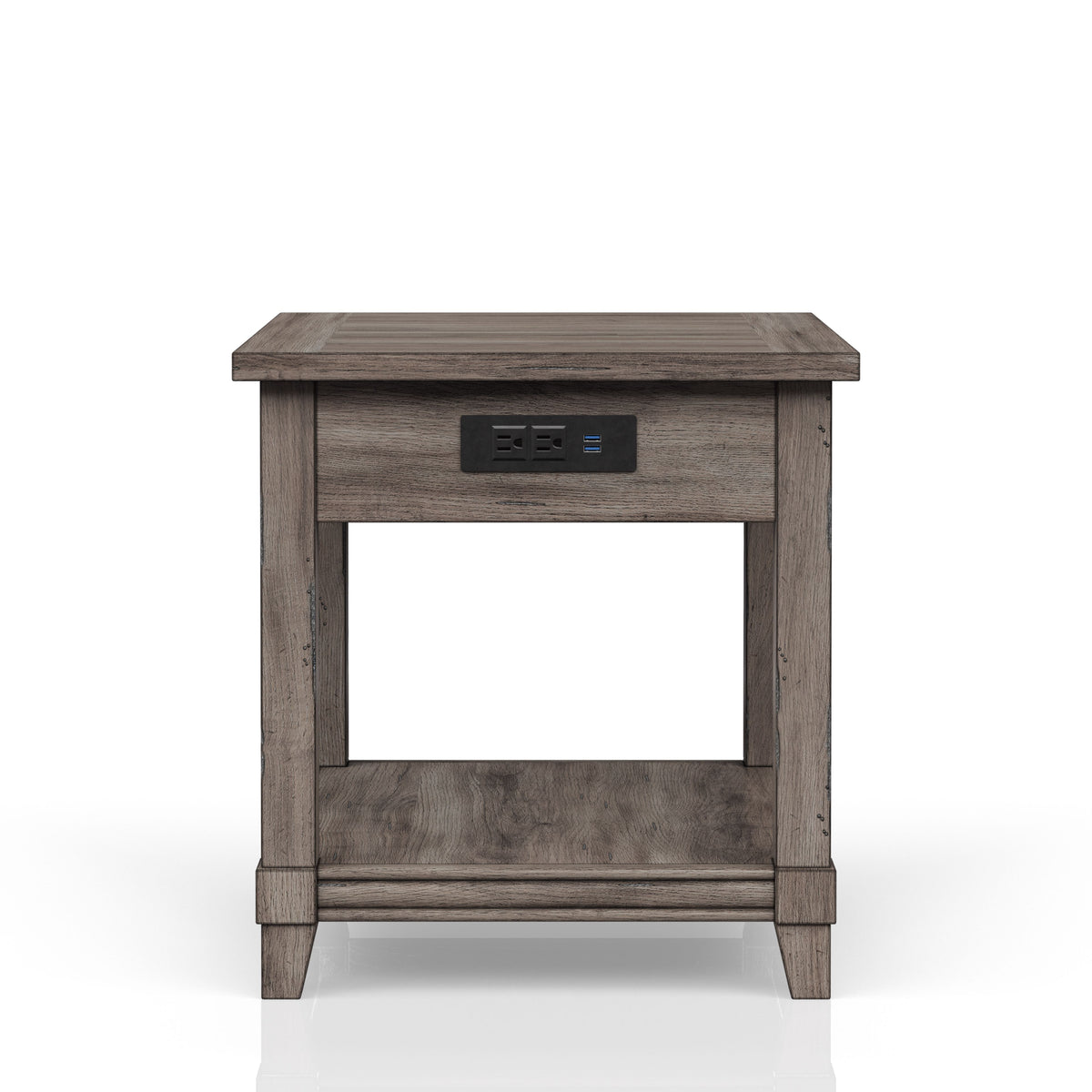 End Table with Storage Drawer & USB Ports
