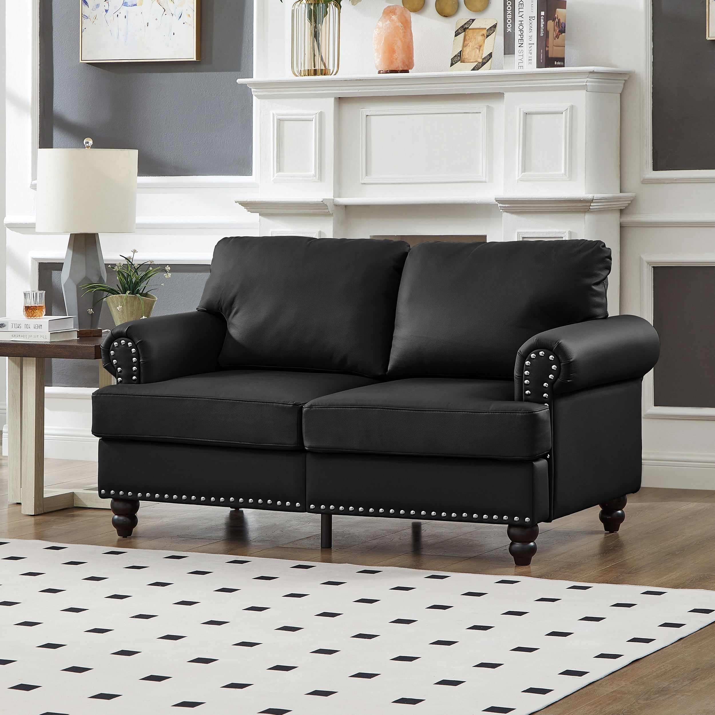 59.5" Modern Classic Design Loveseat