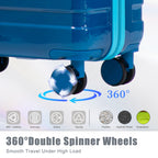 3-Piece Luggage Set - Gradient Color Spinner Wheels