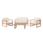 4-Piece Acacia Wood Patio Furniture Set, Outdoor Furniture