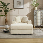 Corduroy Upholstered Chaise Lounge Sofa