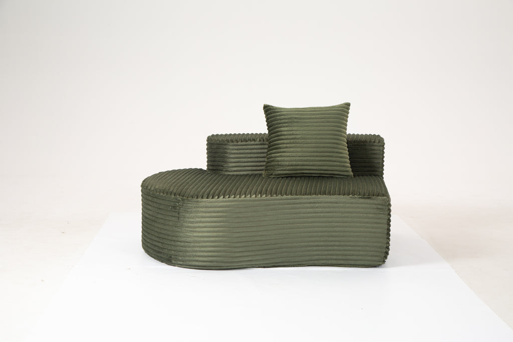 110.24" Fully Compressed Sofa in Corduroy