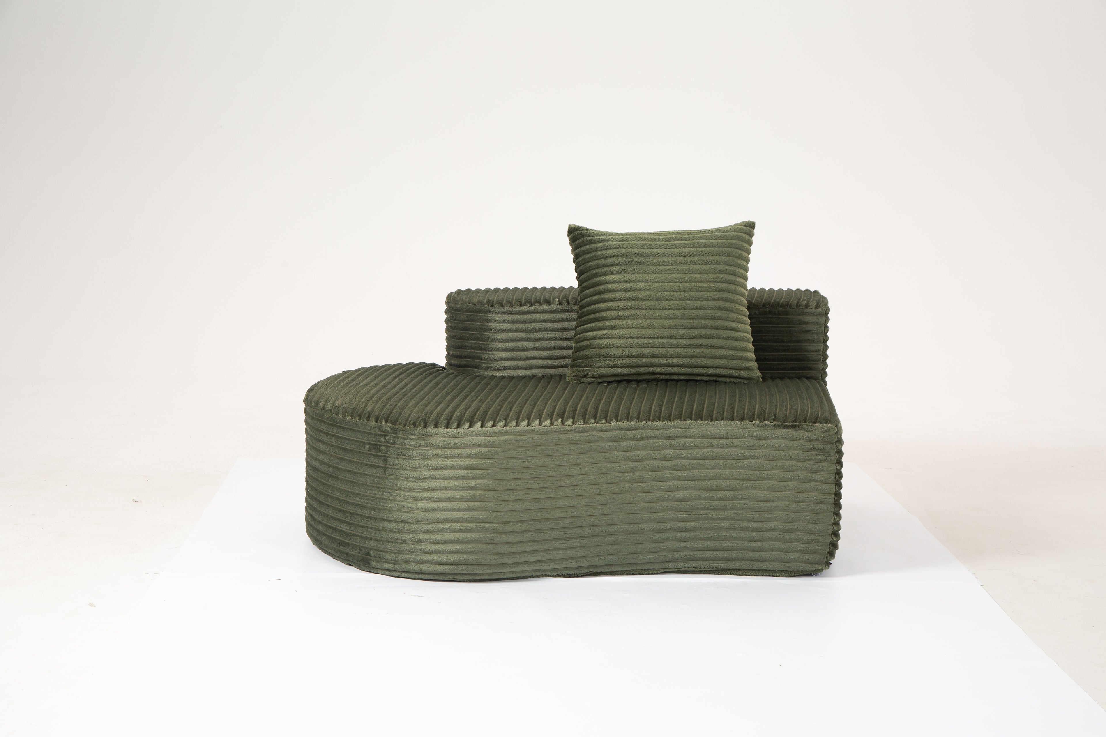 110.24" Fully Compressed Sofa in Corduroy