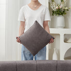 Chenille Curved Sectional Sofa with 2 Pillows