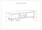 Lennon 72 Inch Wide Solid Wood Low TV Stand