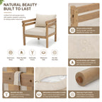 4-Piece Acacia Wood Patio Furniture Set