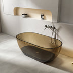 59 Inch Resin Oval Freestanding Bathtub