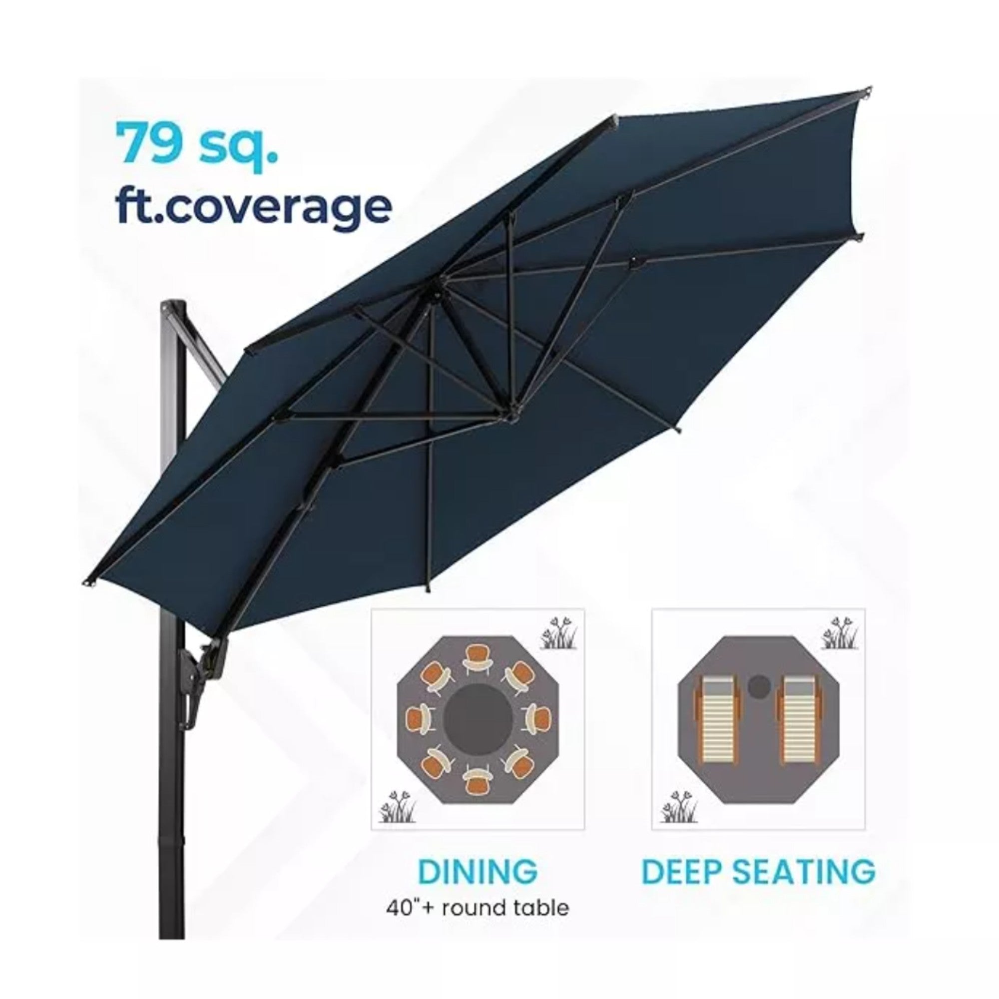 10-Foot Cantilever Patio Umbrella