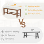 TOPMAX Farmhouse 76-Inch 6-Piece Extendable Dining Table Set