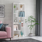 Asymmetrical Display Shelf & Bookcase, 5-Tier