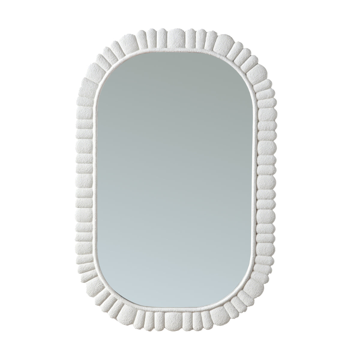 24"x36" Oval Scalloped Wall Mirror