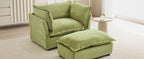 Modern Armchair Sofa with Movable Ottoman