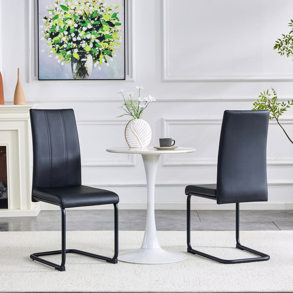 2-Pack PU Upholstered Dining Chairs