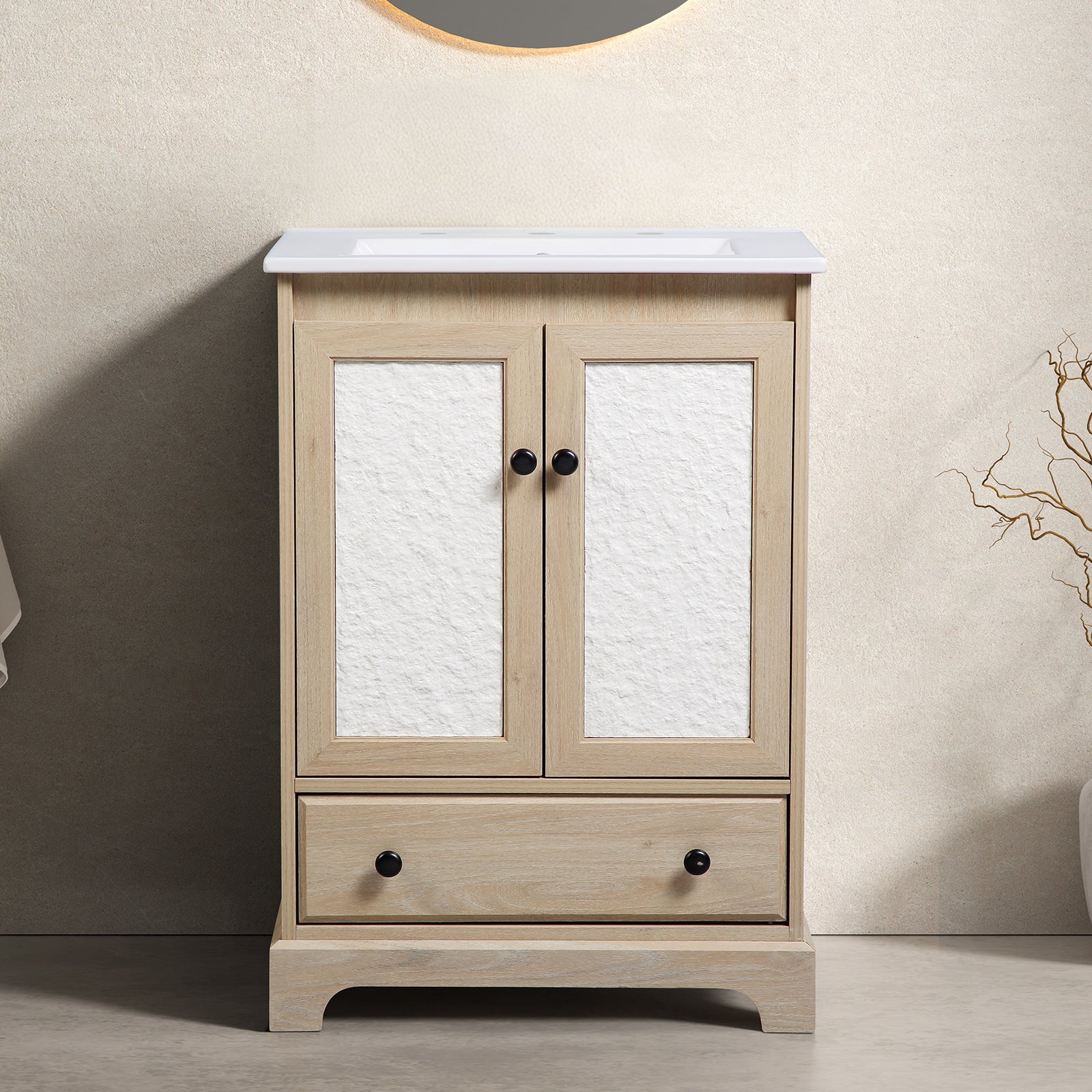 Modern Bathroom Vanity with Ceramic Basin