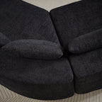106.3-Inch V-Shaped Modular Sofa Set in Chenille Fabric