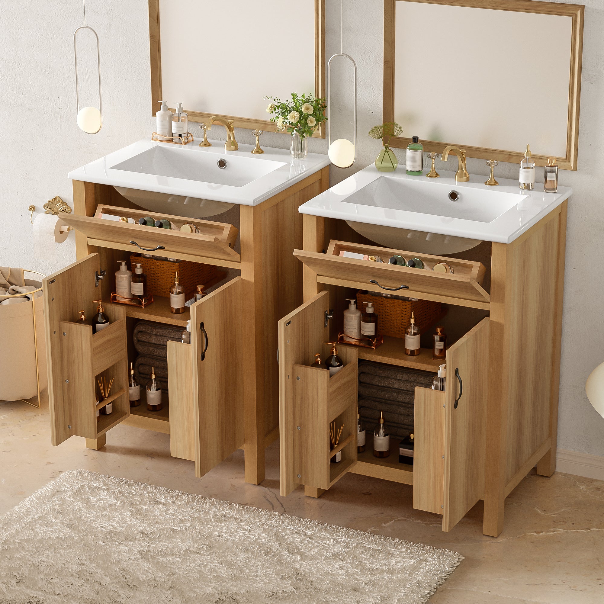 48" Bathroom Vanity with Solid Wood Frame