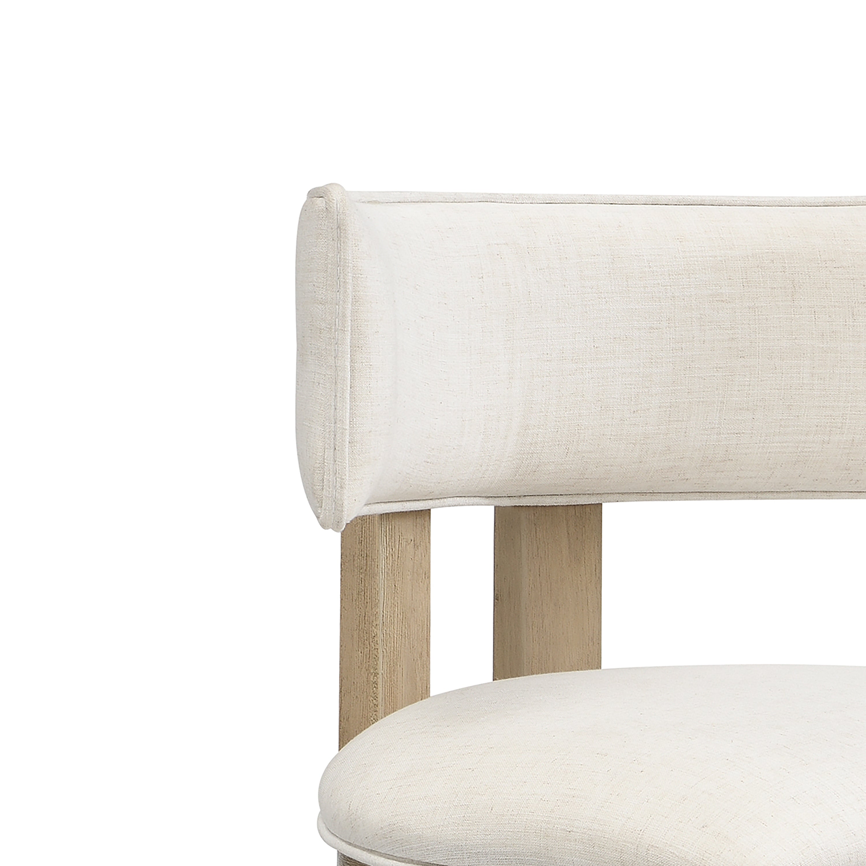 26" Counter Height Bar Stool Set of 2 - Light Ash & Beige