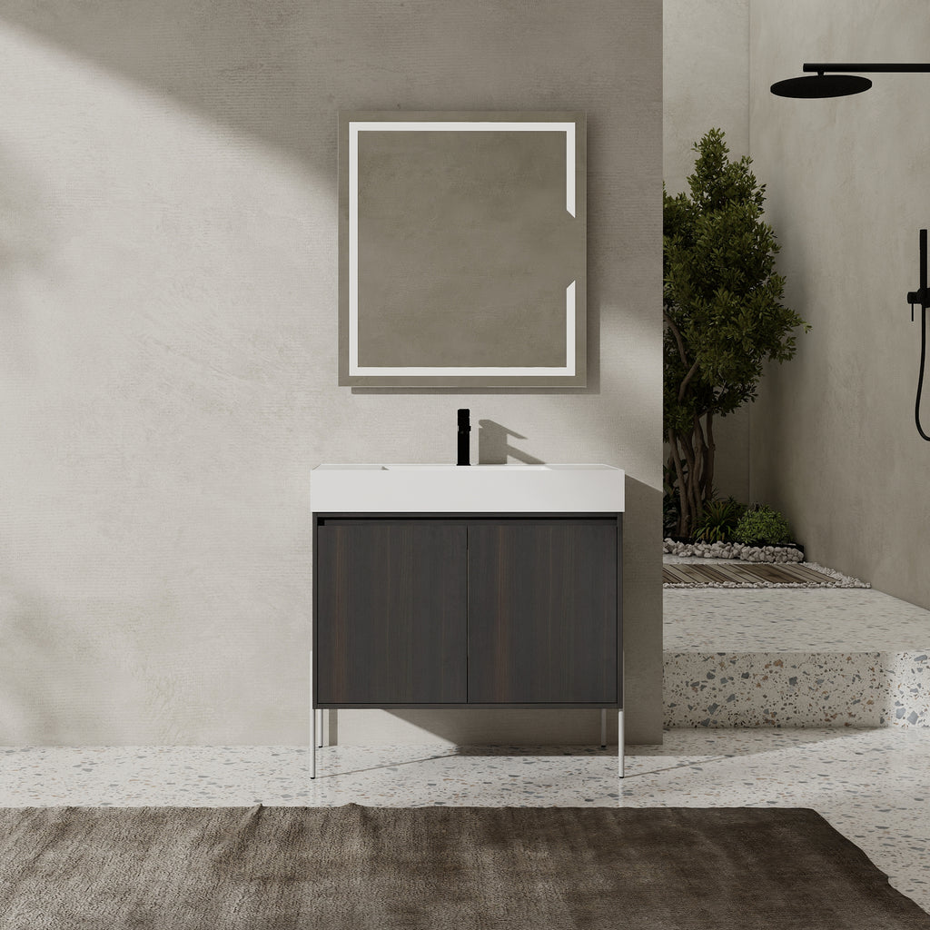 36" Freestanding Bathroom Vanity with Resin Sink
