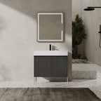 36" Freestanding Bathroom Vanity with Resin Sink