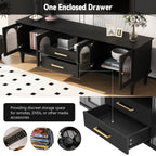 Vibe Haus 68.9'' Retro TV Stand for TVs up to 75 Inches