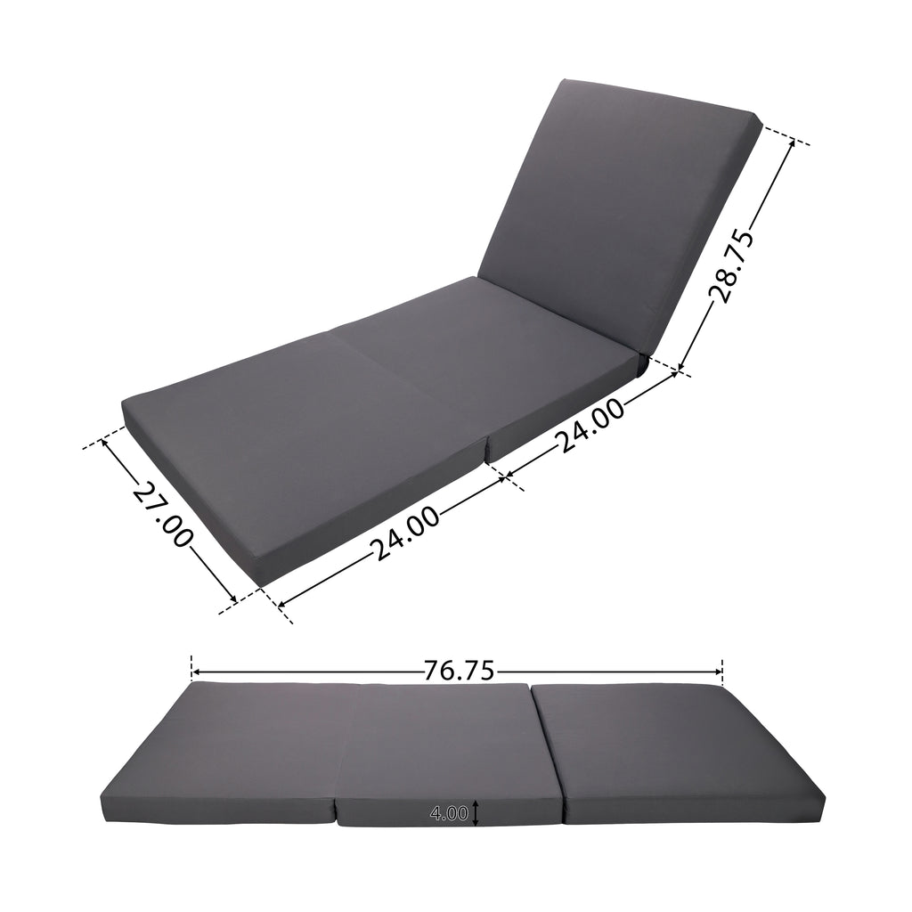 Lounge Chaise Set, Acacia Solid Wood with Lounge Cushion