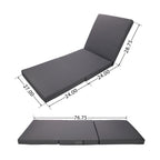Lounge Chaise Set, Acacia Solid Wood with Lounge Cushion