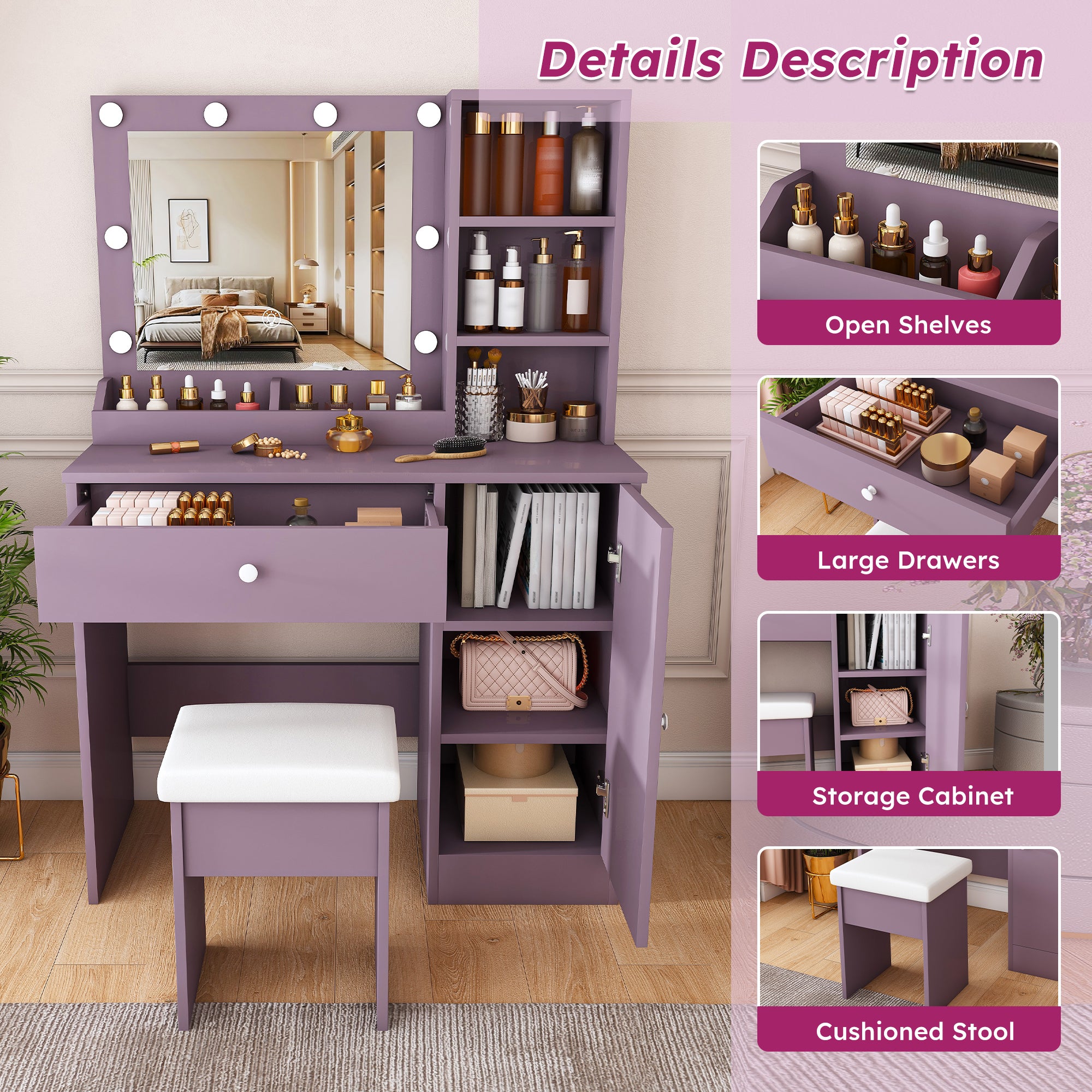 Stylish Vanity Desk Set