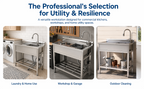 Stainless Steel Utility Sink, Freestanding Sink 2