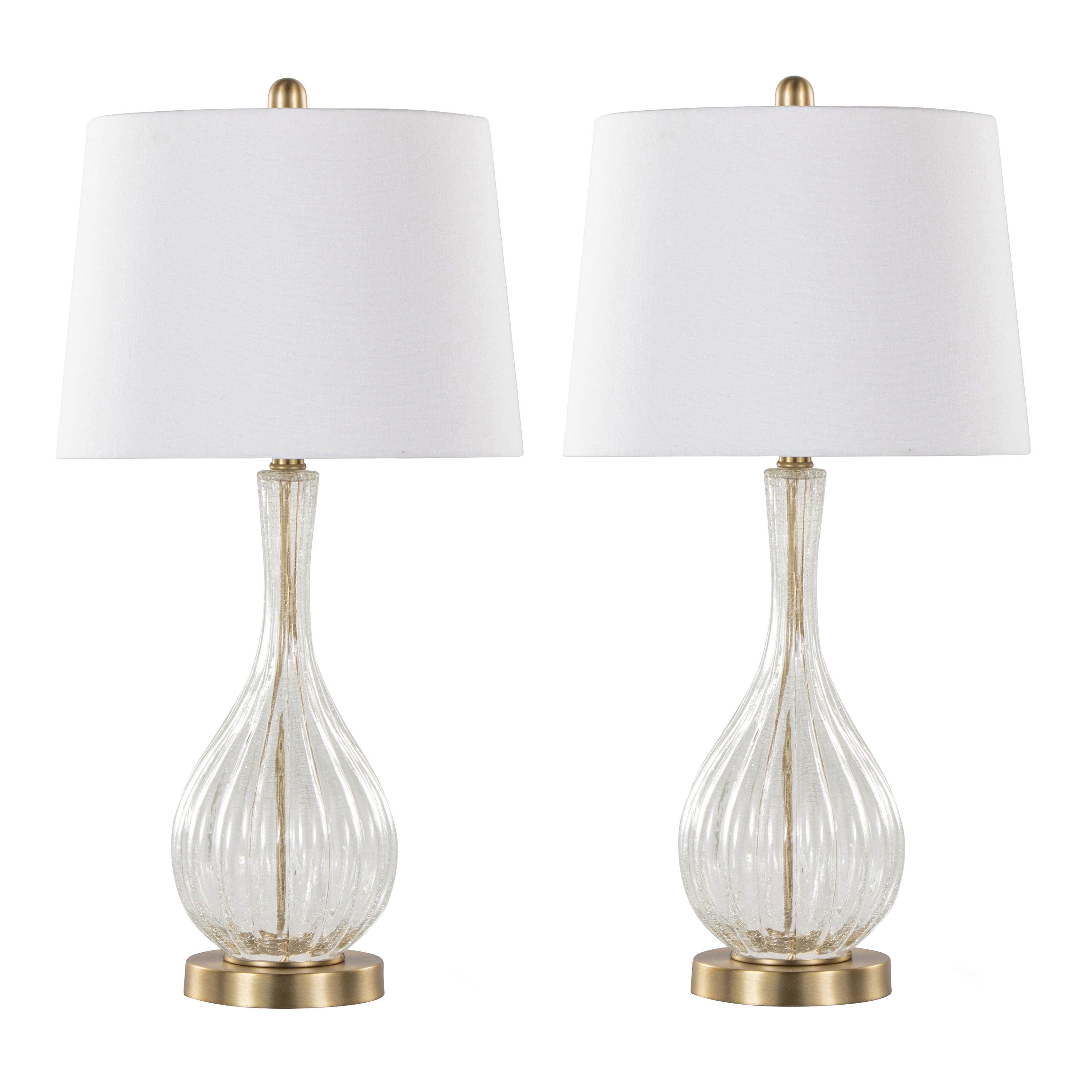 Jenny 27' Contemporary Glass Table Lamp Set of 2