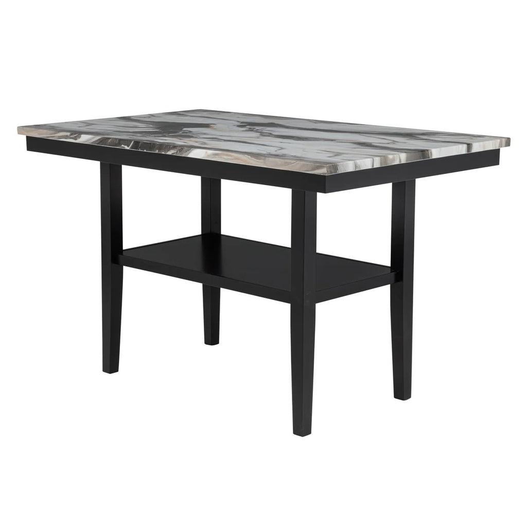 60" Counter Dining Table with Storage Bottom Shelf