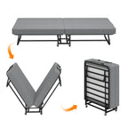 75" Folding Bed with Memory Foam Mattress