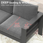 73" All-Weather Aluminum Patio Sofa