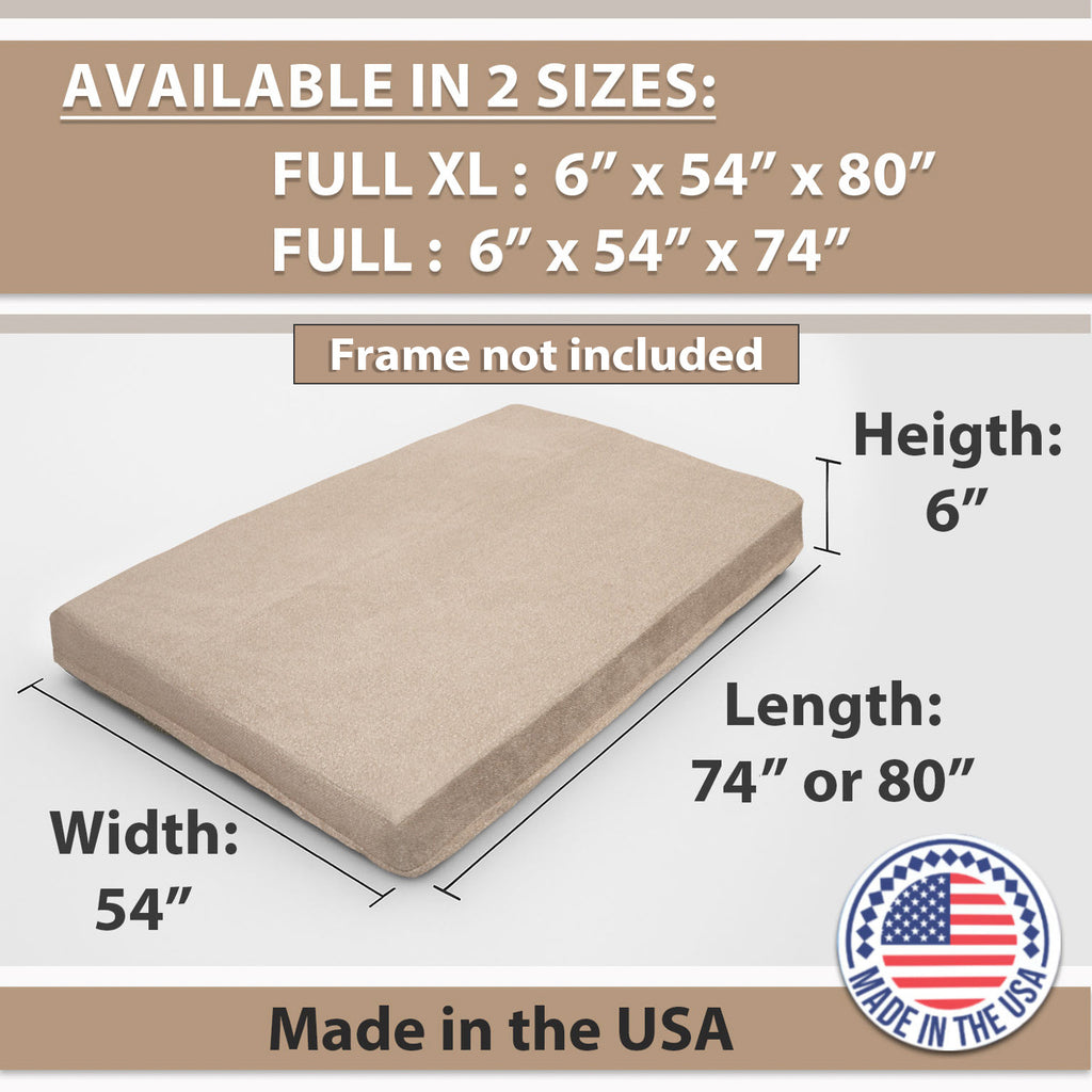 Memory Foam Infused Futon Mattress Full