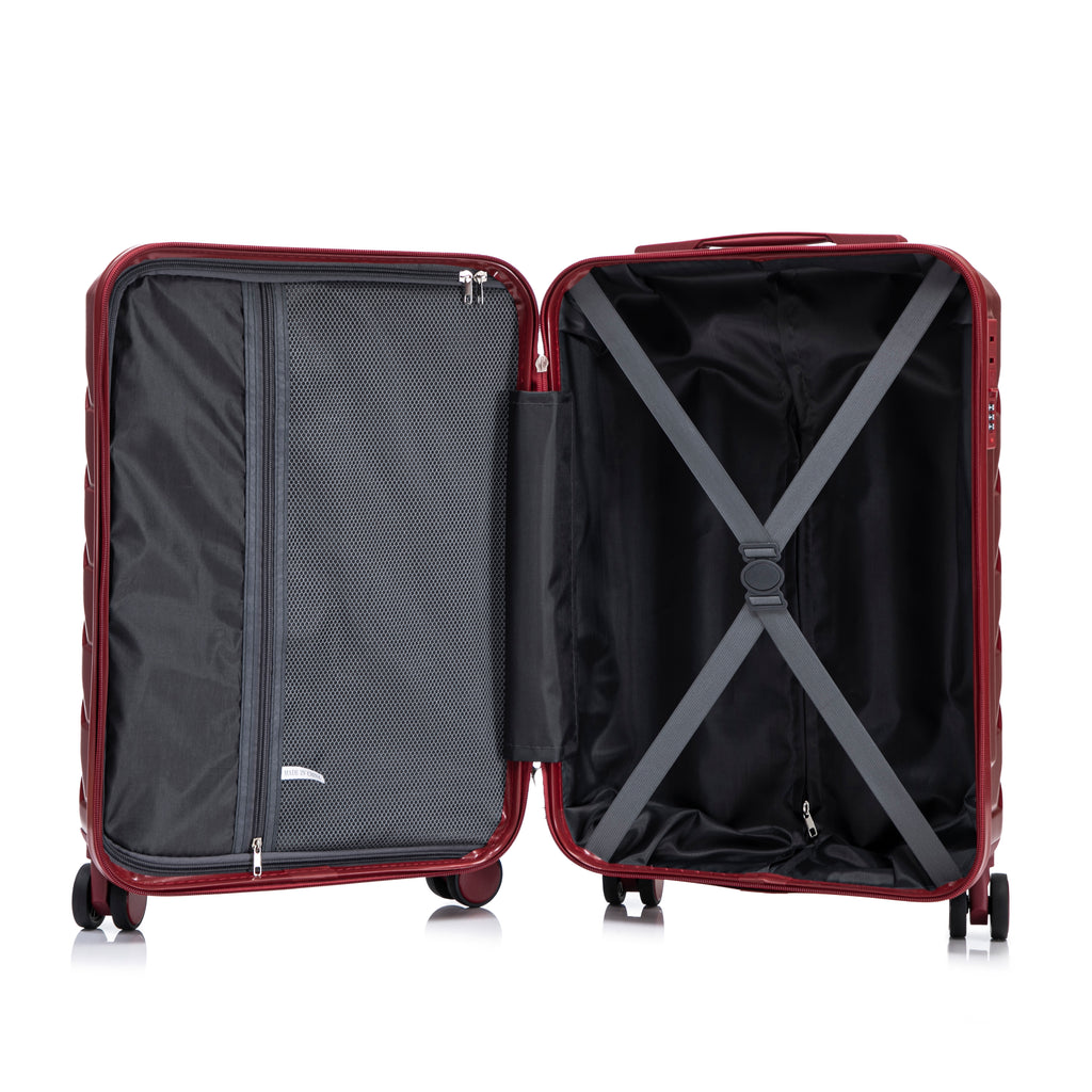 14"/20" 2 Pcs Set in ABS Spinner Wheel Luggage with Combination Lock