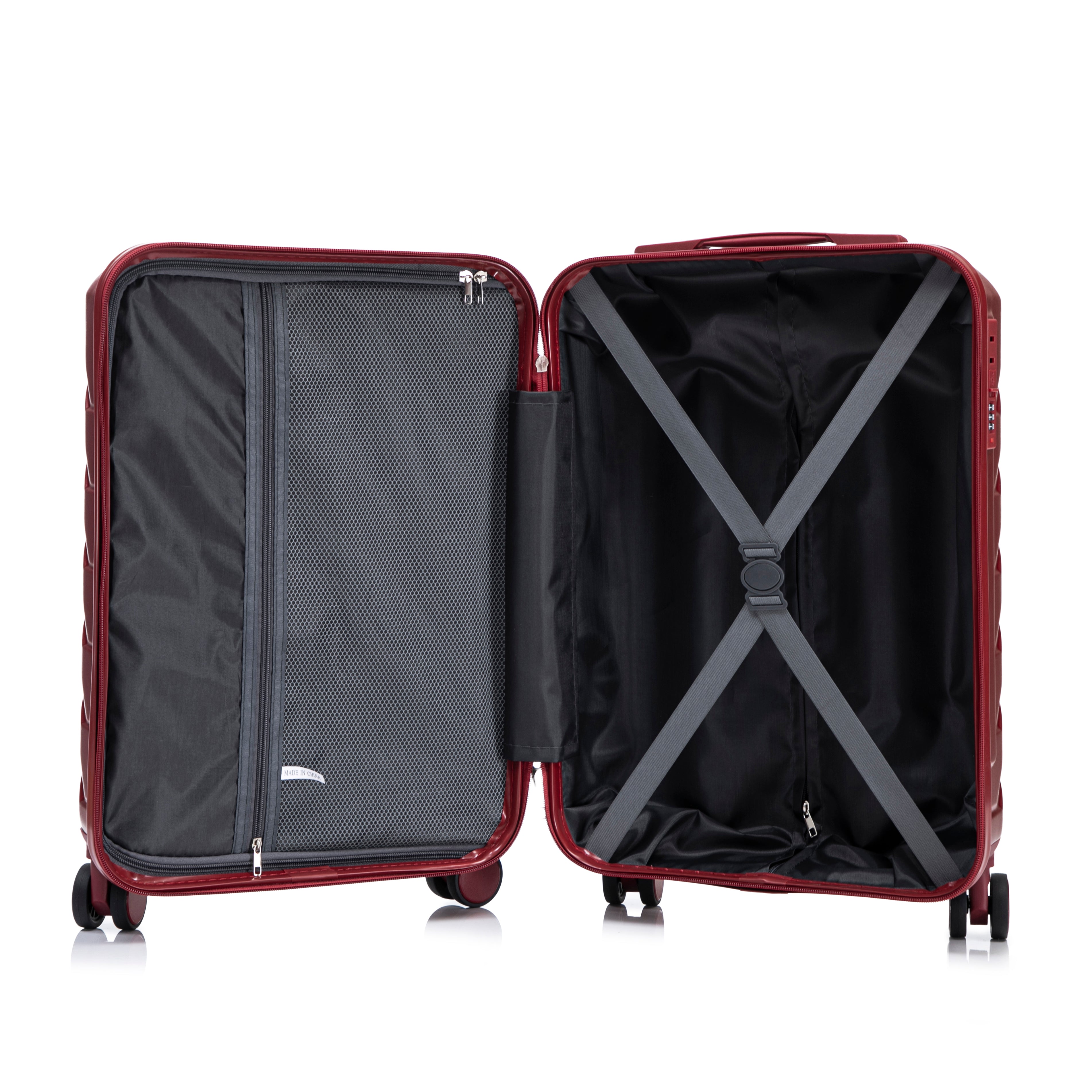 14"/20" 2 Pcs Set in ABS Spinner Wheel Luggage with Combination Lock