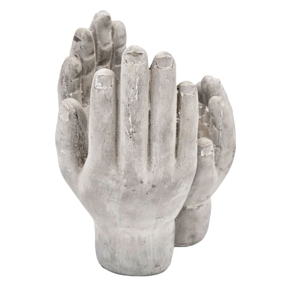 Set of 2 Accepting Hands Accent Cement Hand Decor
