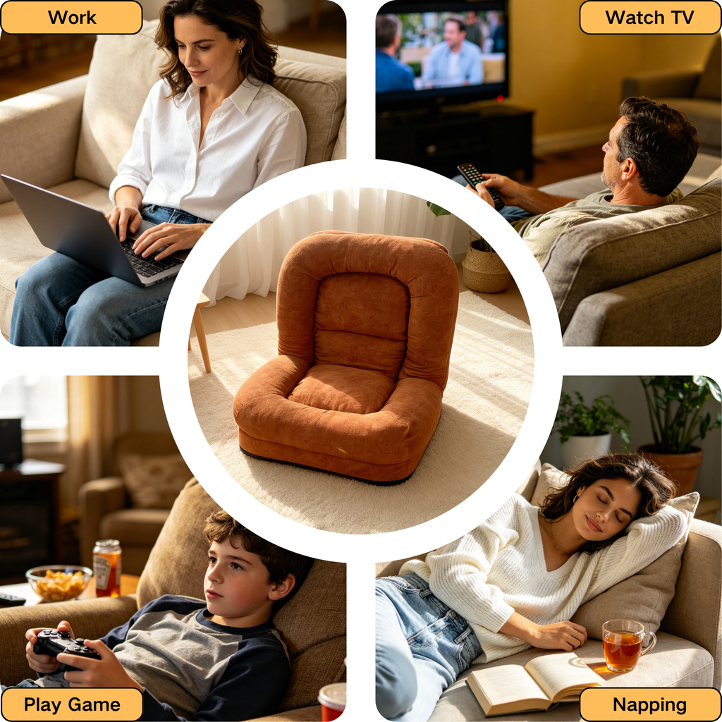 Egg Tart Lazy Sofa - Multi-Segment Folding Comfort