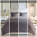Twin/Twin XL 3M Scotchgard Diamond Quilting Reversible Down Alternative Comforter Set