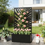 Freestanding Plant Bed with Trellis