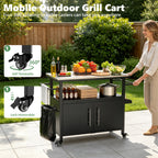 Outdoor Grill Cart with Storage