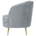 Grey Velvet Accent Chair