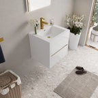 24" Wall-Mounted Bathroom Vanity with Sink