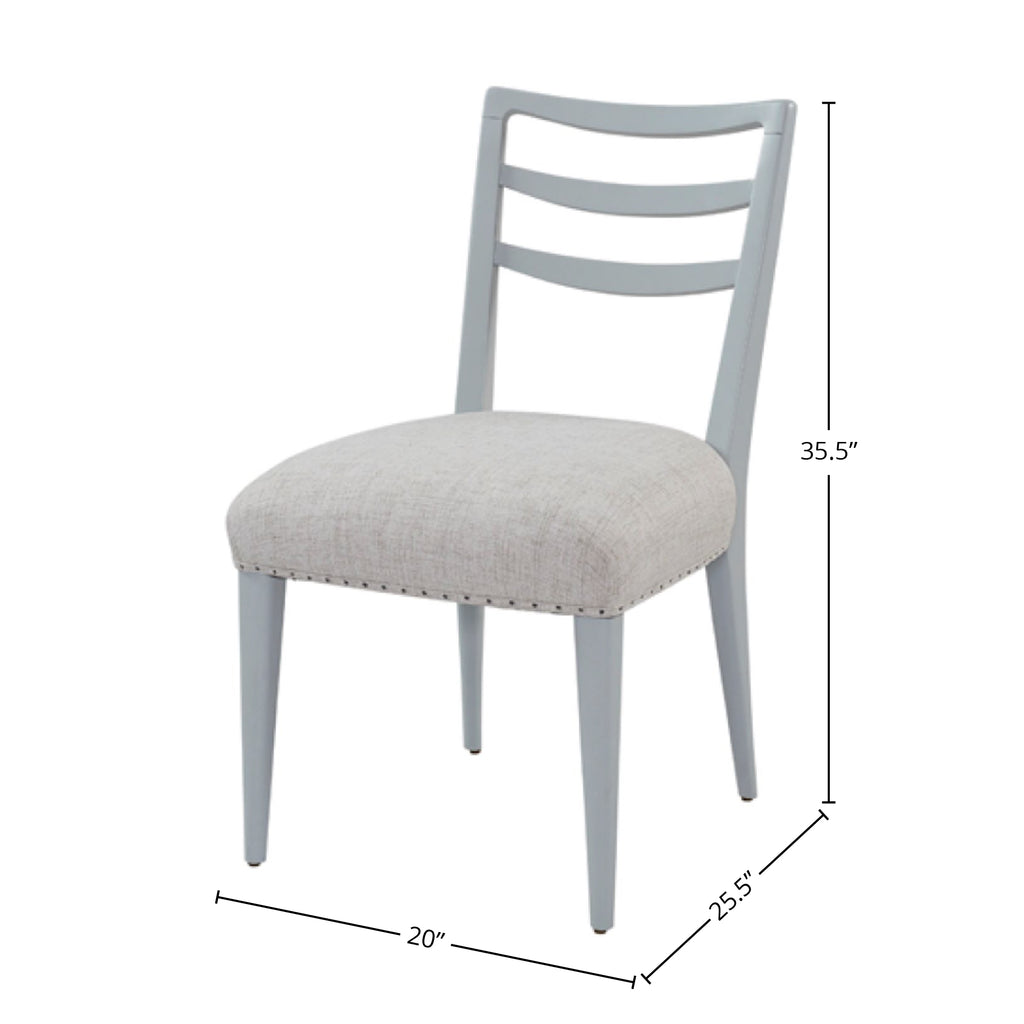 Ladderback Side Dining Chair Set of 2 in Ocean Finish