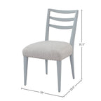 Ladderback Side Dining Chair Set of 2 in Ocean Finish
