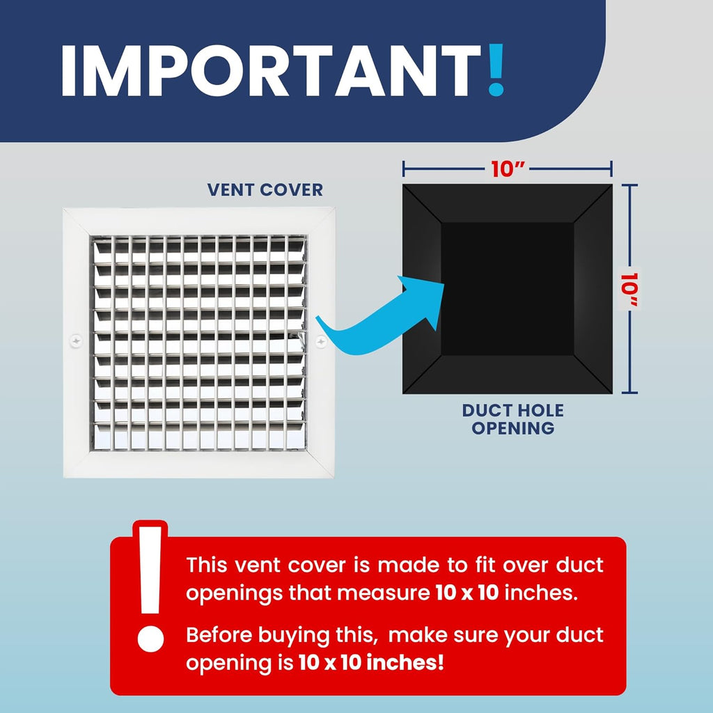 AC Register Vent Cover 10X10 inch - Box of 10