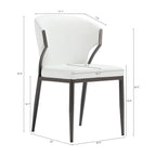 Kirsten Wood Vegan Leather Dining Chair