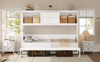 Twin Size Murphy Bed with Charging Station and a Drawer